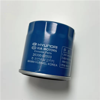 Filtre lwil motè orijinal bon kalite machin 26300-02503 pou machin Hyundai Kia 2630002503
